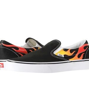 NWOT w/o box VANS FLAME SLIP-ON 9.5